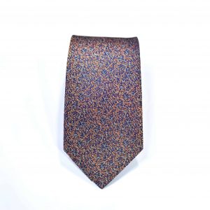Orange & Purple Fleck Silk Tie
